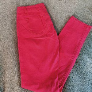 Mechanics High Rise Stretch 4 Pocket Dark Pink Straight Leg Jeans Size 9